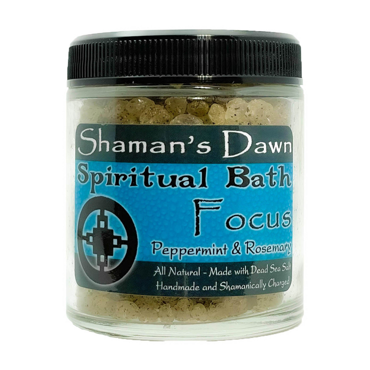 Silhouette of a person relaxing in a bath with Dead Sea salt, representing Shamans Dawn Focus Spiritual Bath product.