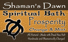Shamans Dawn Prosperity Dead Sea Salt spiritual bath with natural mineral-rich salts in a glass bowl.