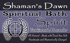 Shamans Dawn Spirit Spiritual Bath with Dead Sea Salt in a clear glass jar, ready for a relaxing bath experience.