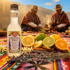 Shamans Dawn Florida Water spray bottle with a clear container, featuring a white spray nozzle and tropical-themed label design.