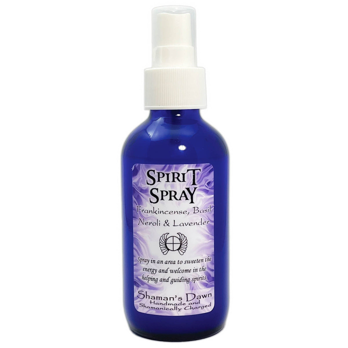 Silhouette of Shamans Dawn Spirit Spray bottle with a sleek design, showcasing a refreshing spray for spiritual and wellness use.