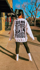 Shop Karma Tees graphic tee or crewneck sweatshirt featuring "I Have More Tattoos Than I Do Friends" design, casual and stylish.