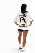 Men's Ghosting Pendejos graphic T-shirt by Shop Karma Tees featuring bold ghostly artwork on a casual tee.