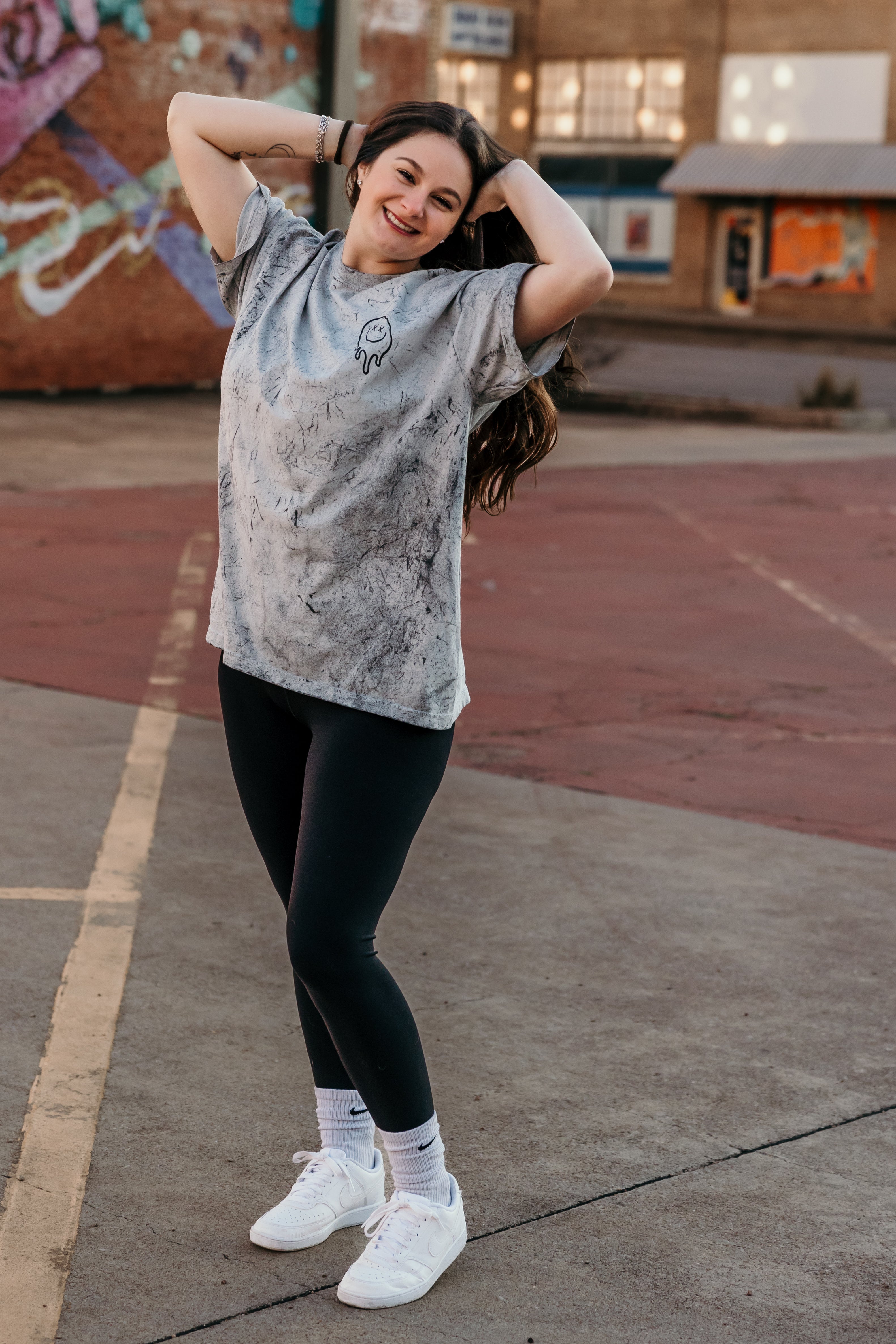 Overstimulated Moms Club graphic tee by Shop Karma Tees, featuring a stylish casual t-shirt with bold printed design.