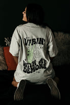 Vibin' Graphic Tee by Shop Karma Tees featuring colorful vibrant design on a casual cotton t-shirt.