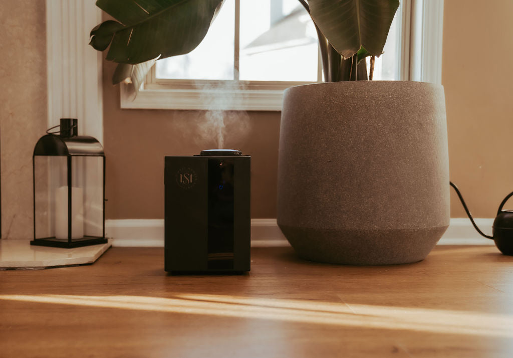 Simply Modern Scents electric home diffuser with 8 oz diffuser oil, standalone and HVAC integrated for luxurious scenting.