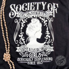 Society of Obstinate Headstrong Girls short sleeve crew neck graphic tee by The Graphic Tee, featuring bold printed design.