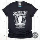Society of Obstinate Headstrong Girls short sleeve crew neck graphic tee by The Graphic Tee, featuring bold printed design on white fabric.