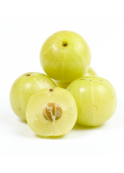 Amla Indian Gooseberry tropical fruit tree in a coconut coir pot, grown by Sow Exotic, healthy green foliage and compact size.