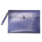 Navy moon phases clutch purse by Spirit Nest, stylish accessories with celestial moon phase design for women.