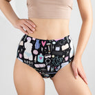 Spirit Nest moon phases print period underwear for women, featuring comfortable, eco-friendly apparel with moon phase designs.