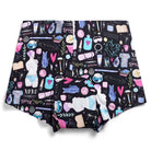 Spirit Nest moon phases print period underwear for women, featuring comfortable apparel with celestial moon designs.