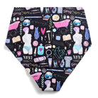 Spirit Nest moon phases print period underwear for women, soft and comfortable apparel designed for menstrual health.
