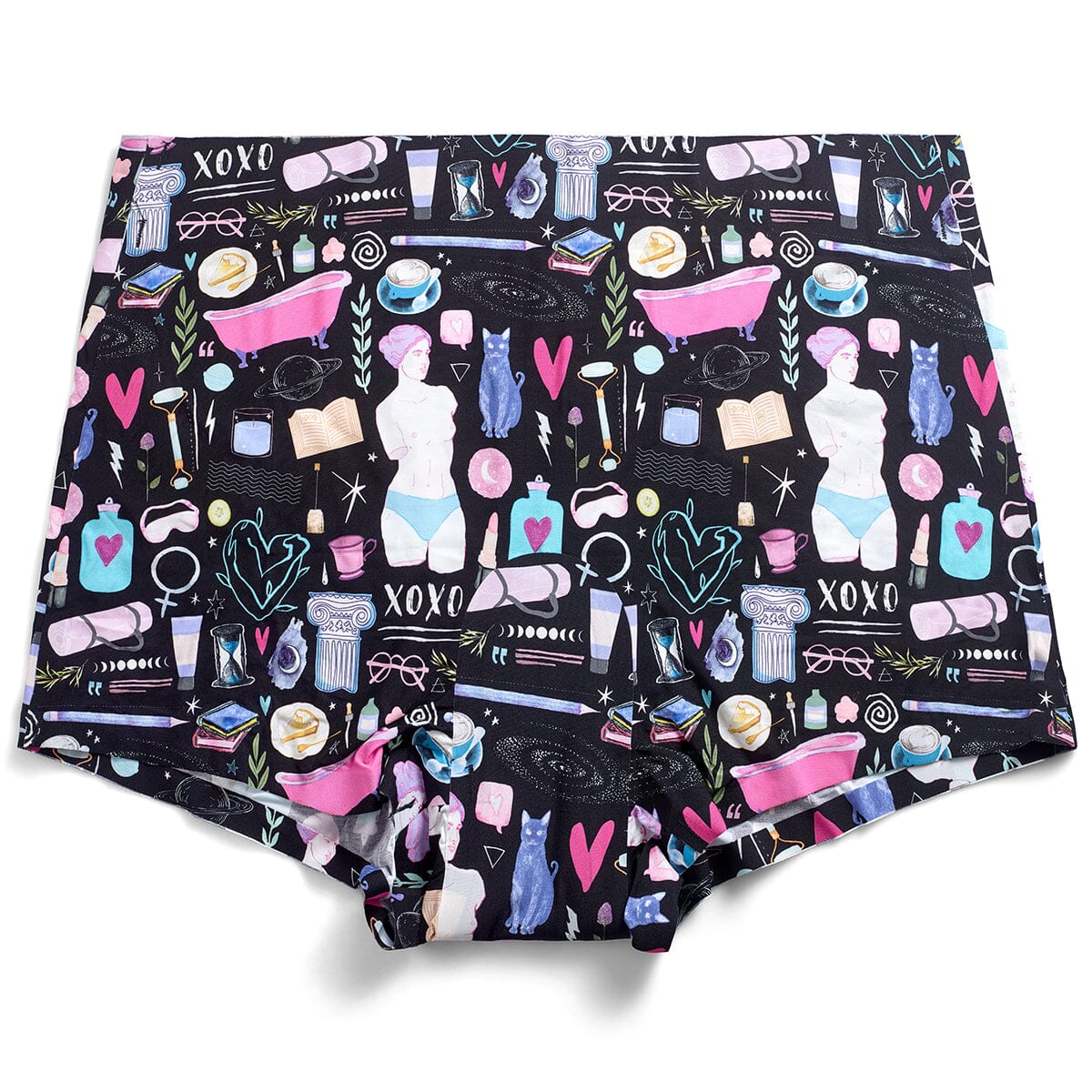 Spirit Nest period underwear for women featuring moon phase design, comfortable apparel for menstrual health.