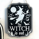 Wooden witchy décor sign for home by Spirit Nest featuring a spooky, mystical design perfect for kitchen or wall display.