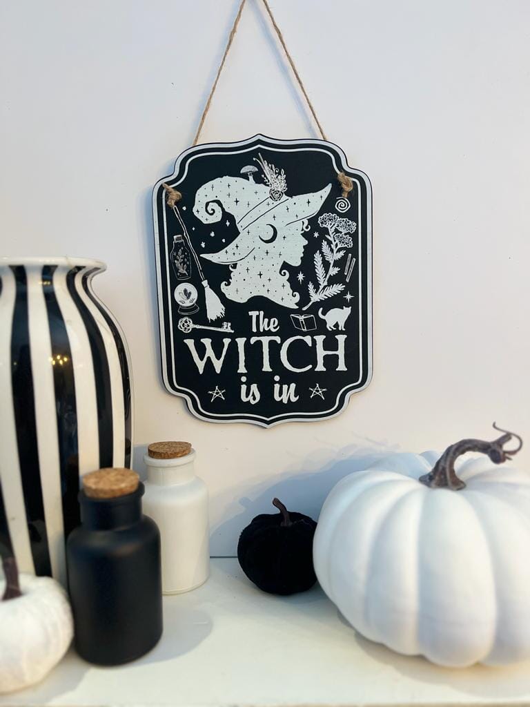 Wooden witchy décor sign for home from Spirit Nest, featuring mystical design suitable for kitchen or enchanted spaces.
