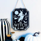 Wooden witchy decor sign for home from Spirit Nest featuring mystical designs and a rustic finish, perfect for witch-themed interiors.
