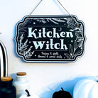 Wooden sign with witchy decor design for home, Spirit Nest brand, ideal for kitchen or witch-themed interior decoration.