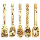 Spirit Nest 5 Elements Bamboo Kitchen Utensils Set with large spatulas, spoons, and ladles for cooking and serving.