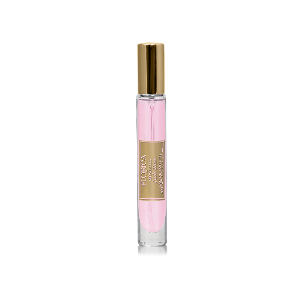 Spongellé Jude Rose Eau de Toilette body fragrance bottle with floral rose scent and elegant packaging.