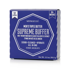 Spongellé men's Supreme Buffer black body wash-infused buffer with scrubber for cleansing and exfoliating skin.
