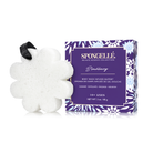 Spongellé Blackberry Body Wash Infused Buffer in a boxed flower design, soft exfoliating and cleansing body buffer.