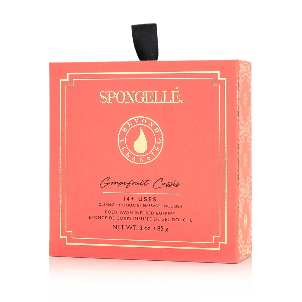 Assorted boxed Spongellé Body Wash Infused Buffer set with floral design and multiple colors, perfect for skincare and exfoliation.