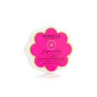 Bulgarian Rose Daisy Spongette body wash infused buffer by Spongellé, showing the floral sponge with vibrant rose design.