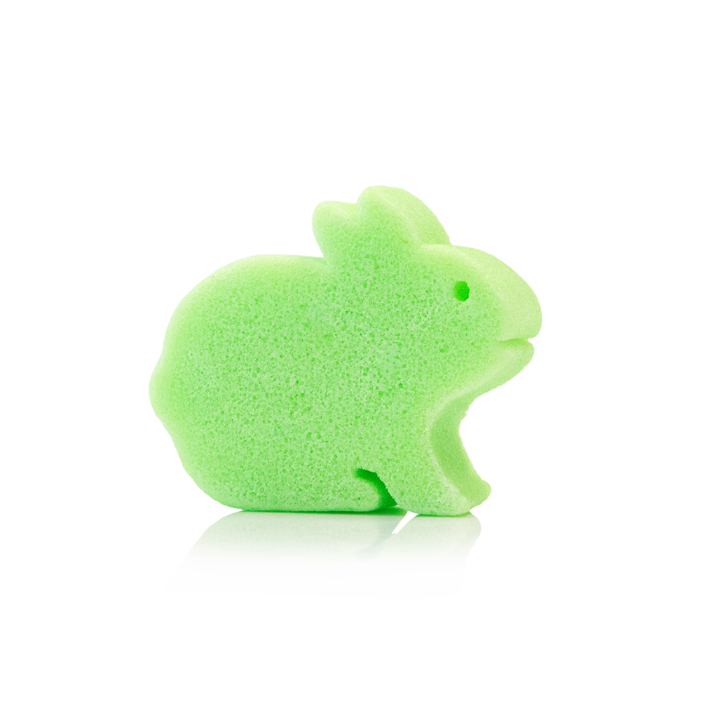 Spongellé Bunny Eco Animals Kids Body Wash Infused Buffer with soft sponge and playful bunny design for gentle cleansing