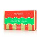 Spongellé Celebrate the Season holiday ornament gift set featuring a body wash infused buffer with festive design.