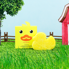 Spongellé Danny Duck Farm Animals body wash infused buffer with cute duck and farm animal design, soft textured for gentle cleansing.