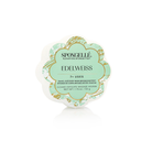 Spongellé Edelweiss Elevation Spongette body wash infused buffer with floral design and soft texture for gentle cleansing.