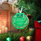 Spongellé Festive Morning Sweet Ambrosia holiday wreath body wash infused buffer with festive holiday design.