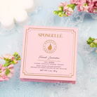 Spongellé French Lavender Body Wash Infused Buffer with boxed lavender flower design, soft textured exfoliating body buffer.