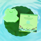Spongellé Eco Animals Frog Kids Buffer, a body wash infused buffer with a playful frog design for gentle skin cleansing.