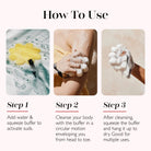 Spongellé Body Wash Infused Buffer for smooth, clear skin in a natural, textured body buffer design.