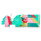 Spongellé Happy Holidays Holiday Tree Body Wash Infused Buffer with festive holiday design and fragrance.