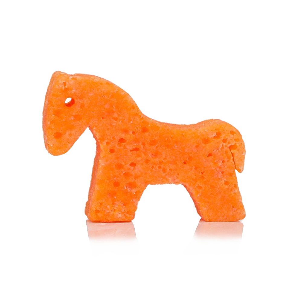 Spongellé Henry Horse farm animals body wash infused buffer with colorful design and farm animal illustrations.