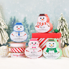 Holiday Snowman Spongellé Body Wash Infused Buffer in assorted pack, featuring festive design and soft exfoliating texture.