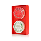 Spongellé Holiday Wreath Body Wash Infused Buffer gift set with festive design and exfoliating body wash buffer for holiday gifting