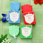 Spongellé Les Fleurs Body Buffer Trio Set with wash-infused buffers featuring floral design and vibrant colors.