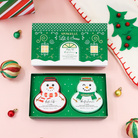 Spongellé Let It Snow holiday snowman gift set with body wash infused buffer featuring festive winter design.