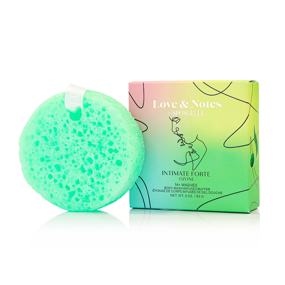 Spongellé Love & Notes Body Buffer Assorted Pack, infused body wash buffer with floral and fruity scents, exfoliates and nourishes skin.