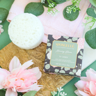 Spongellé Morning Bloom Spongette body wash-infused buffer with floral design and soft texture for gentle cleansing.