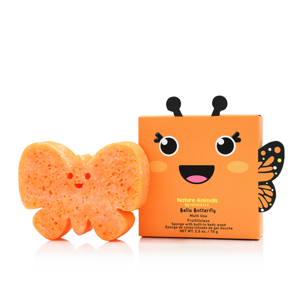 Spongellé Nature Animals Assorted Pack body wash infused buffers with colorful animal-shaped designs for gentle cleansing