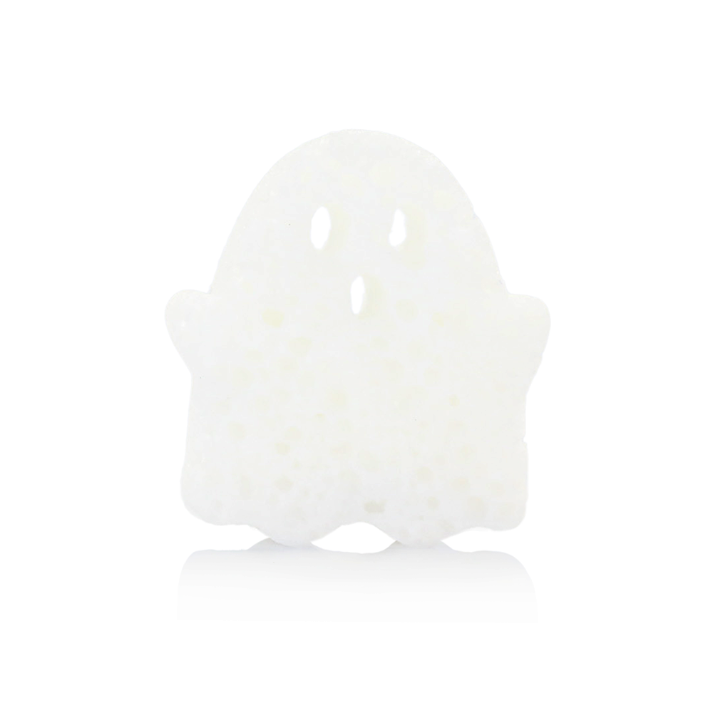 Spongellé Phantom Dreams Ghost Boo Pals Body Wash Infused Buffer with ghost and spooky design for cleansing and exfoliating skin.