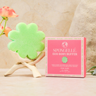 Pink Aloe Spongellé Eco Body Buffer, a body wash infused buffer with pink aloe scent, showing textured surface and vibrant pink color.