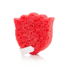 Spongellé Poppy Rouge Les Fleurs Body Buffer, a body wash-infused buffer with vibrant red floral design.
