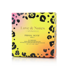 Spongellé Primal Motif Love & Notes body wash-infused buffer with floral design and soft exfoliating texture for gentle cleansing.