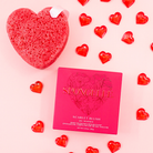 Spongellé Scarlet Blush Heart Body Wash Infused Buffer with vibrant red and pink heart design for gentle cleansing and moisturizing.